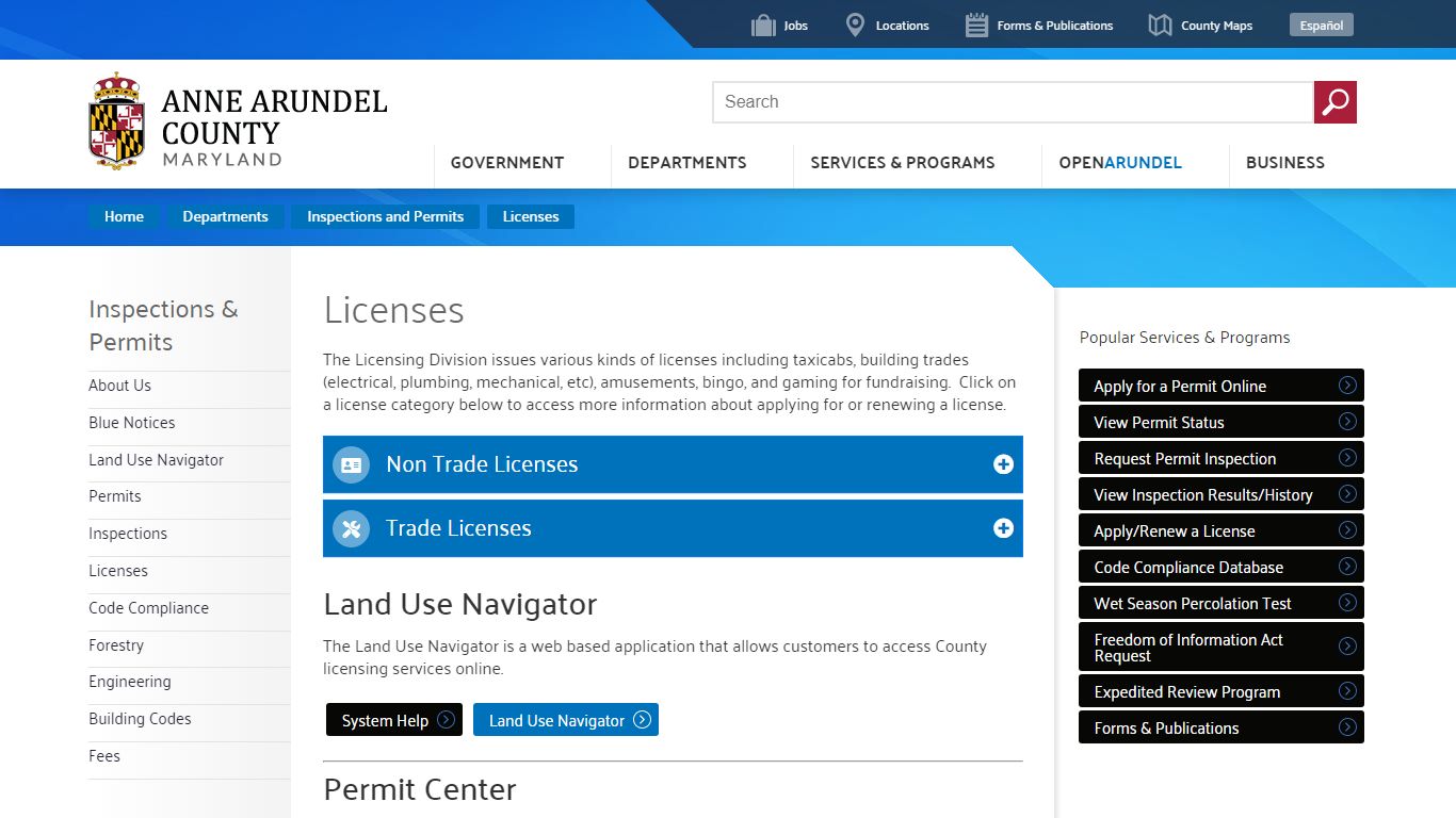 Licenses | Anne Arundel County, MD